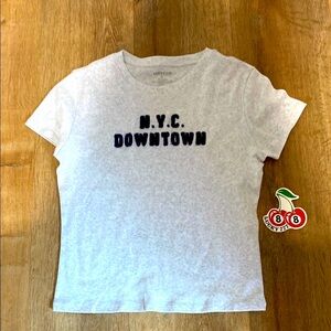 NWT Gray NYC Downtown T-Shirt by Lucky 777 Juniors XL 100% cotton